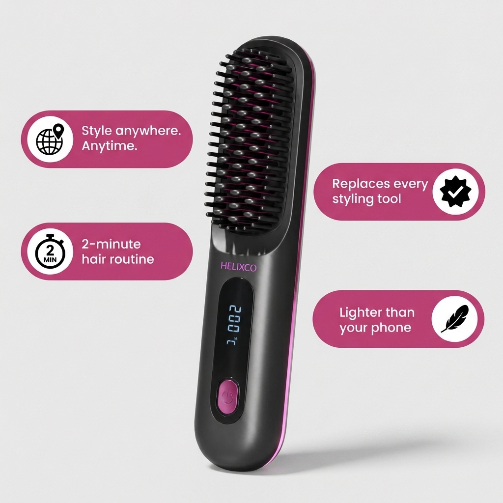 Anti-Frizz Heat Brush Pro
